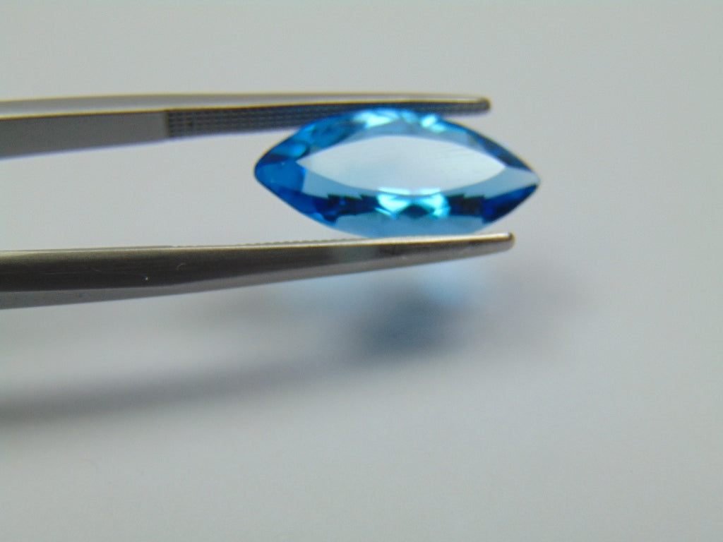 4.10ct Topaz Blue Swiss 15x8mm