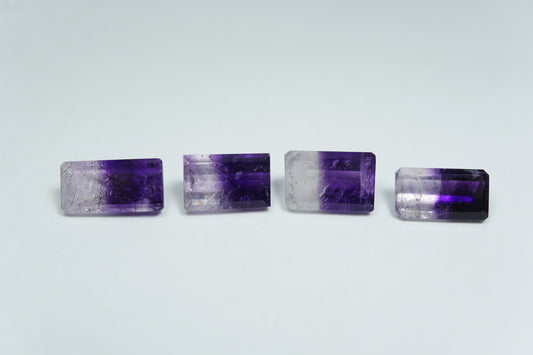 6.95ct Ametista bicolor 10x5mm / 9x6mm / 9x5.5mm / 9x5mm