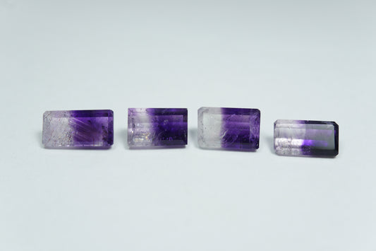 6.95ct Ametista bicolor 10x5mm / 9x6mm / 9x5.5mm / 9x5mm