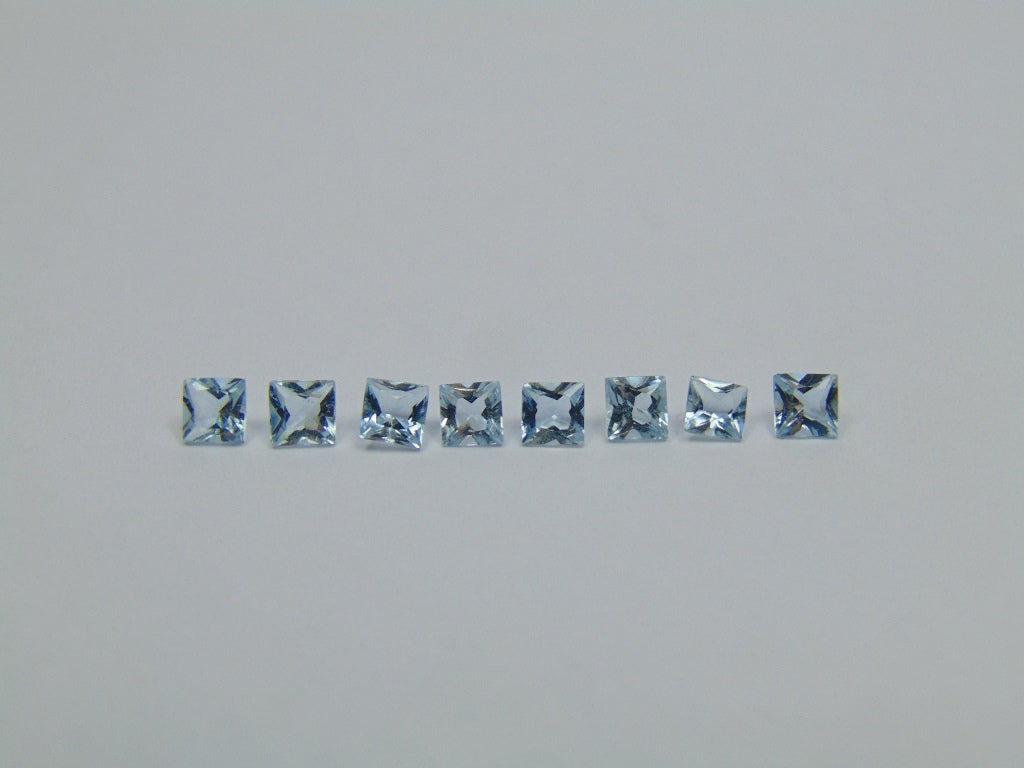 1.85ct Água-marinha Calibrada 3.5mm