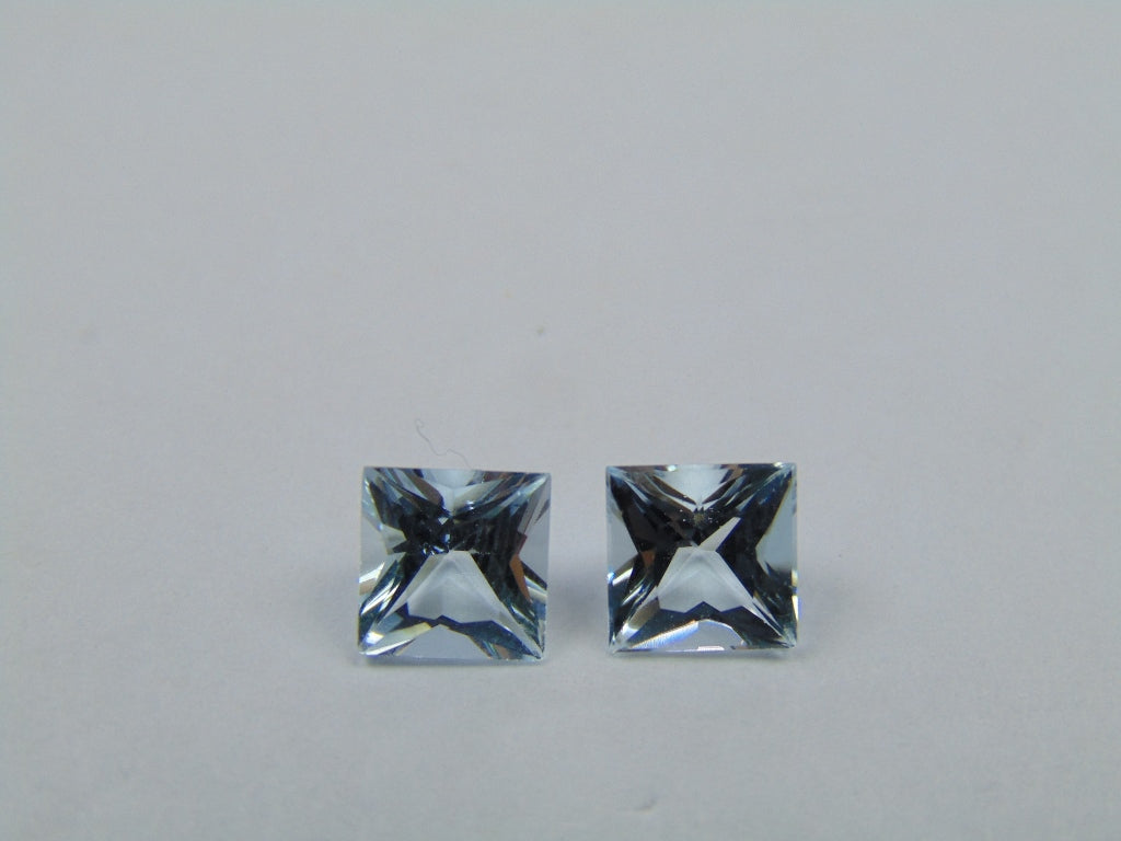 2.05ct Água-marinha Par 6mm