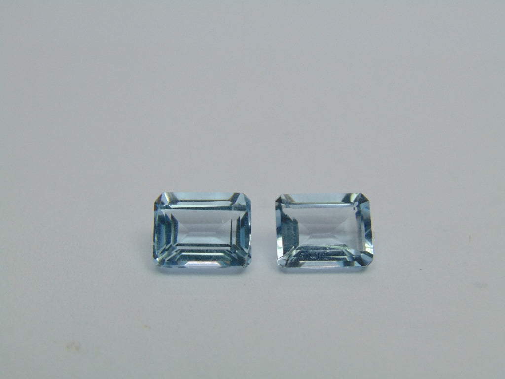 Par de topázio 6,80 ct 9x7mm