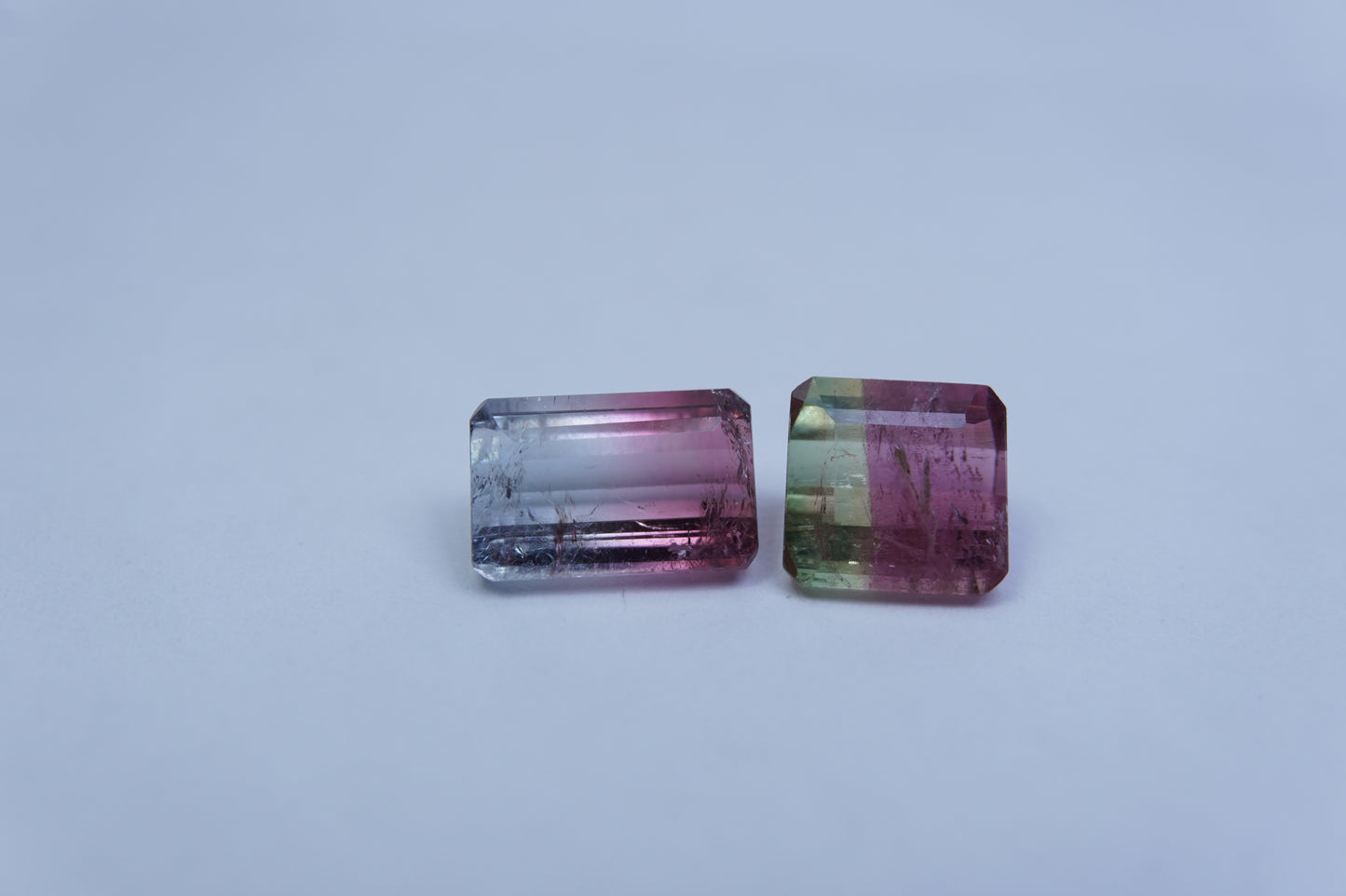 4.15ct Turmalina bicolor 9x6mm / 7mm