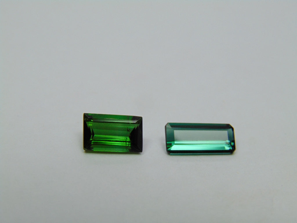 Turmalina 2,55ct 8x5mm 10x5mm