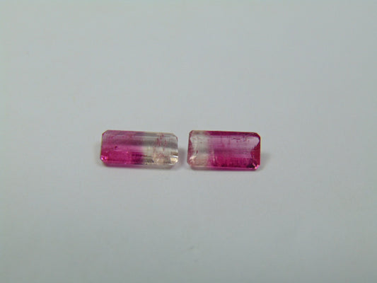 1.33ct Turmalina Bicolor 8x4mm 7.5x4mm