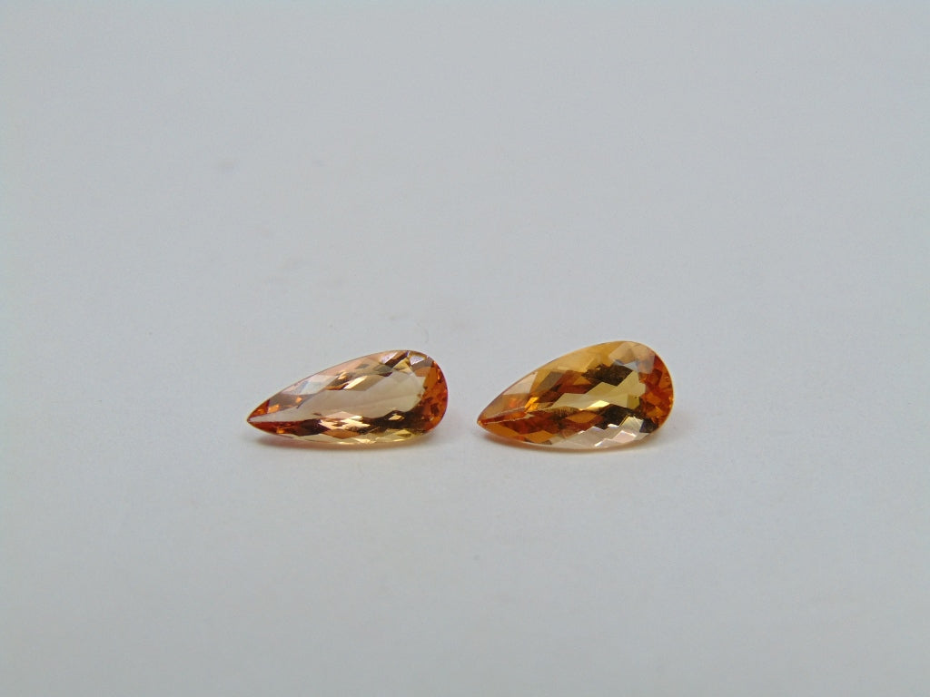 2.44ct Imperial Topaz 10x5mm 10x4mm