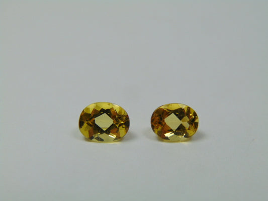 Par de berilos de 2,50 ct, 8x6 mm