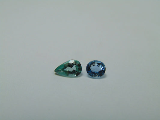 0.78ct Aquamarine 6x4mm 4x5mm