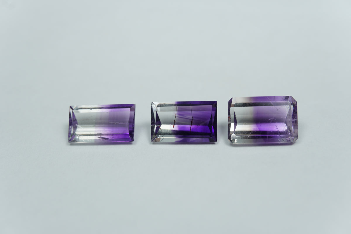 4.28ct Ametista Bicolor 9x5.5mm / 9x5mm / 9x6mm