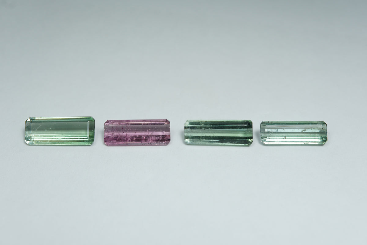 5.68ct Tourmaline mix 12x5mm / 12x4.5mm / 11.5x4.5mm / 11.5x4mm