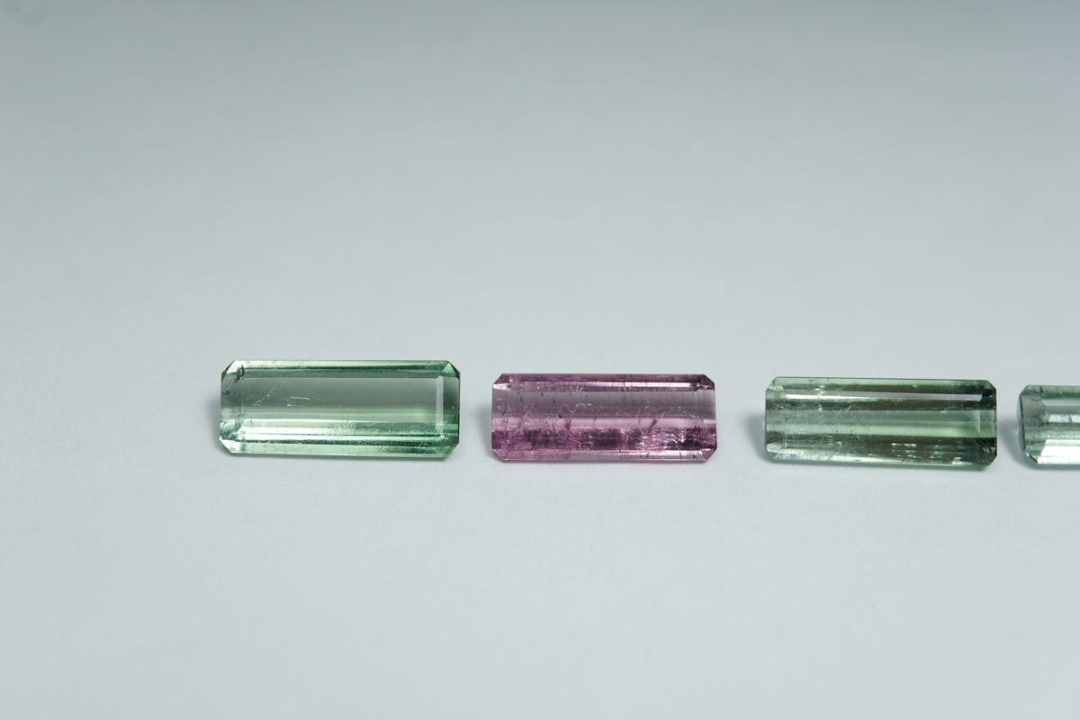 5.68ct Tourmaline mix 12x5mm / 12x4.5mm / 11.5x4.5mm / 11.5x4mm