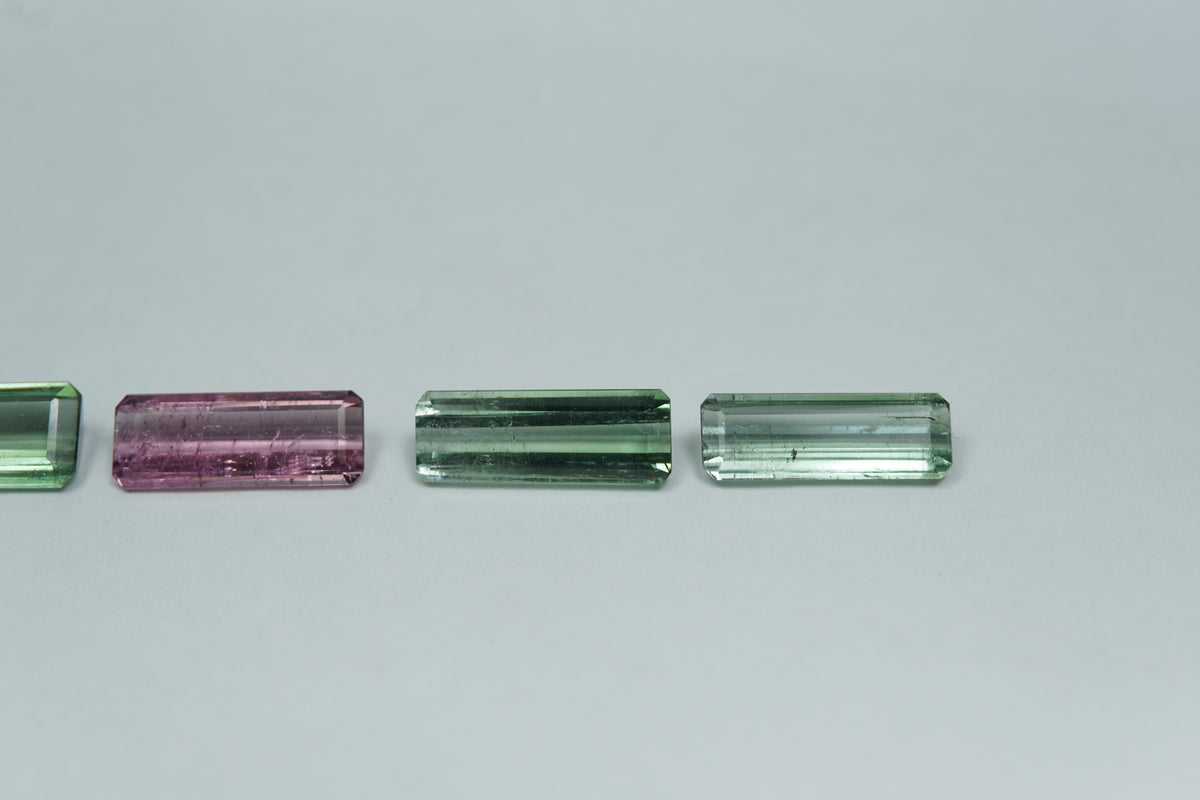 5.68ct Tourmaline mix 12x5mm / 12x4.5mm / 11.5x4.5mm / 11.5x4mm