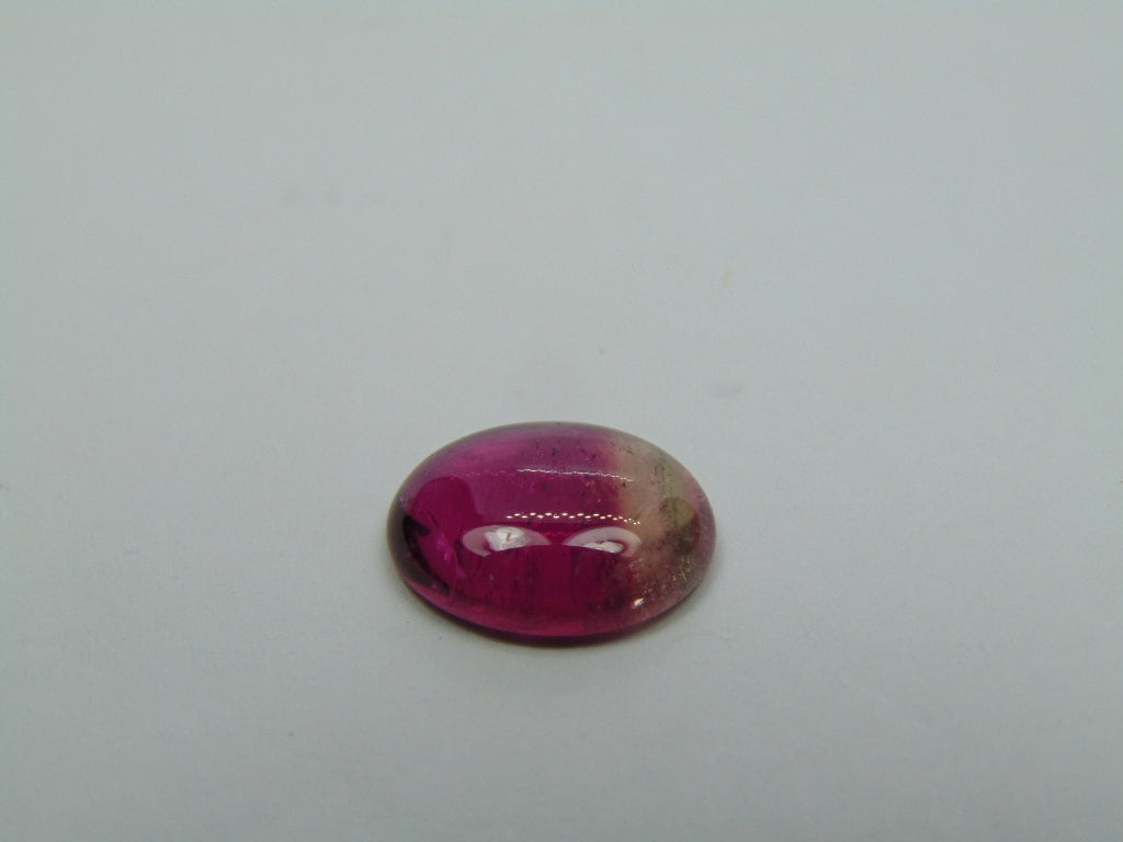 Cabochão Turmalina Bicolor 4,95ct 13x11mm