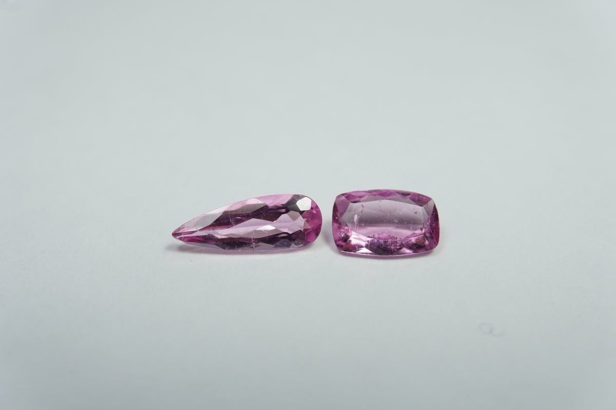 1.27ct Turmalina rosa 10x4mm / 7x5mm