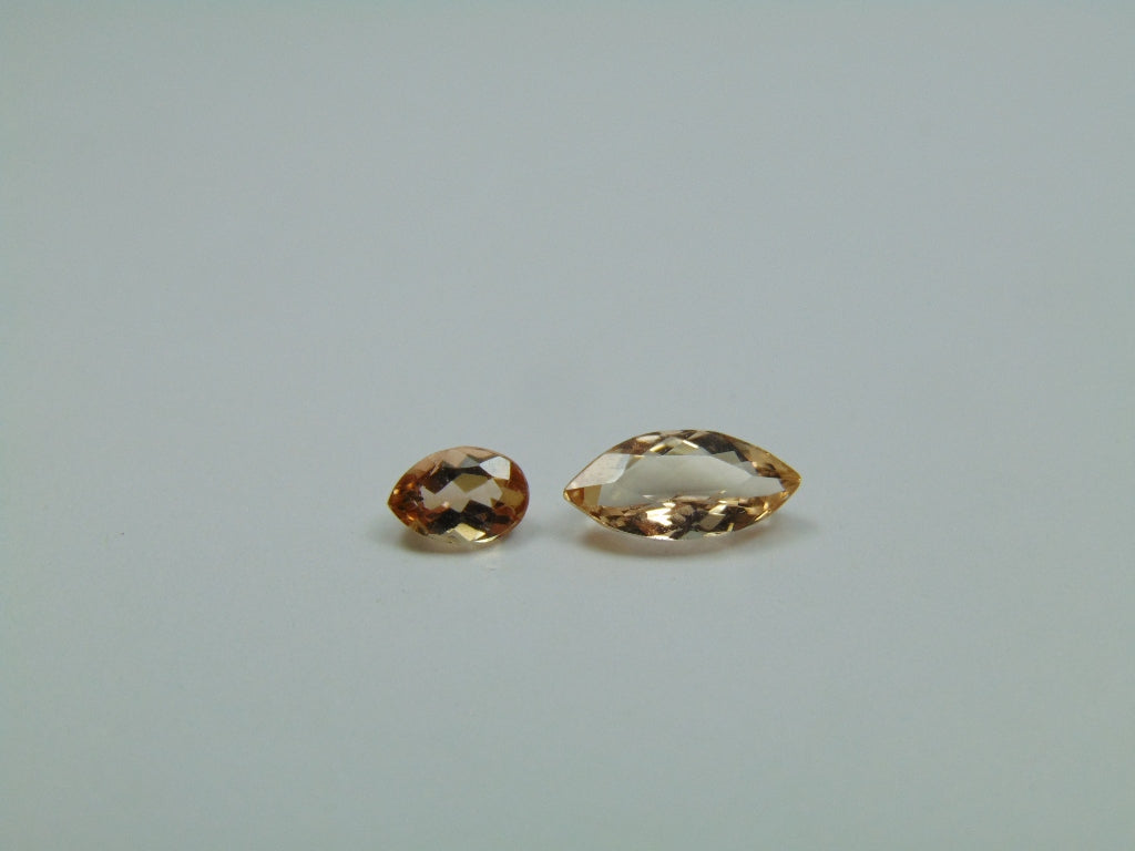 1.72ct Imperial Topaz 5x4mm 9x5mm