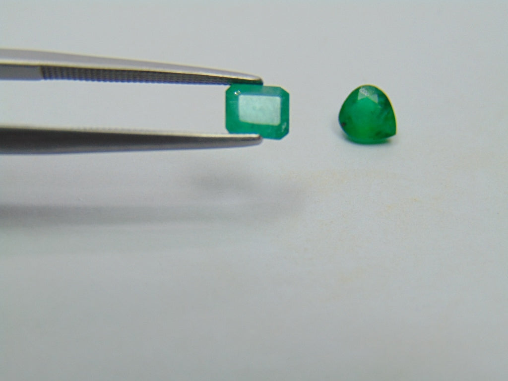 1.18ct Emerald 5x4mm 5x6mm