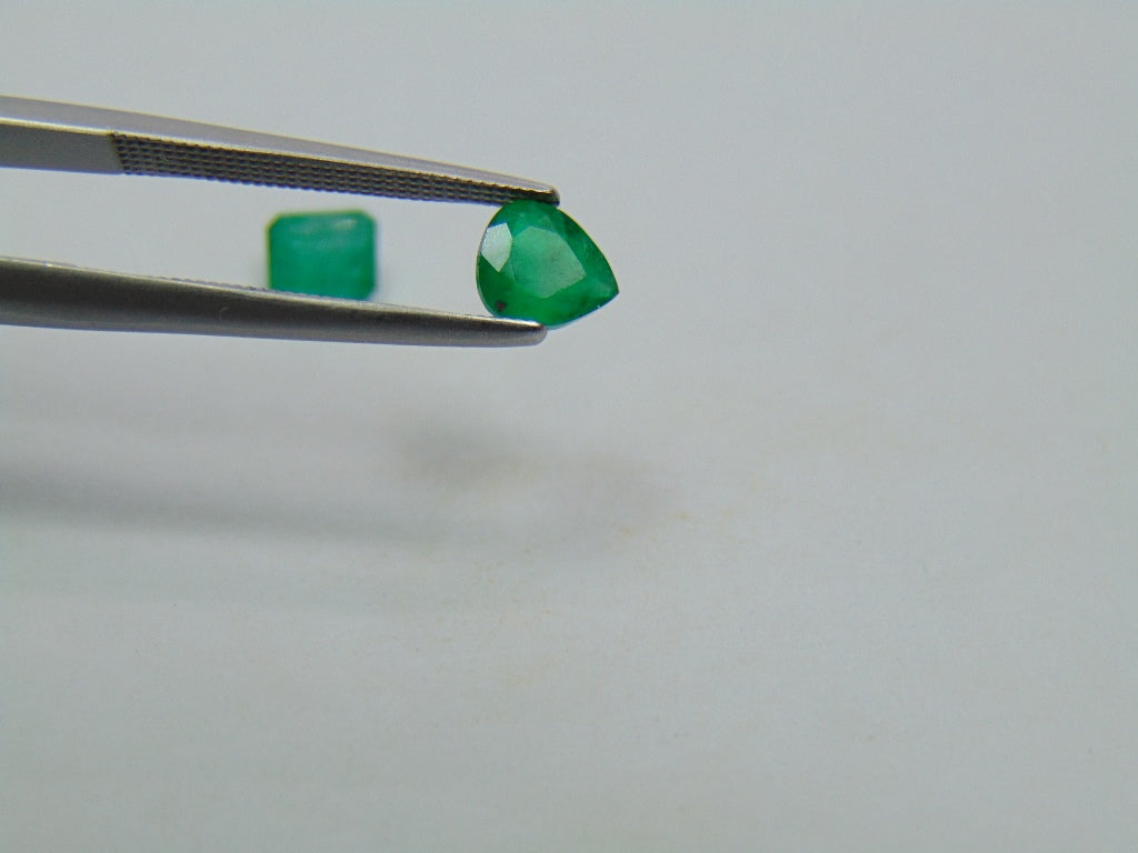 1.18ct Emerald 5x4mm 5x6mm