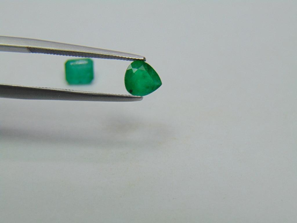 1.18ct Emerald 5x4mm 5x6mm