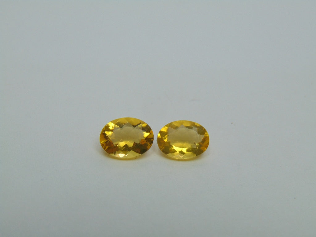 Par de Opala de Fogo 1,75ct 8x6mm