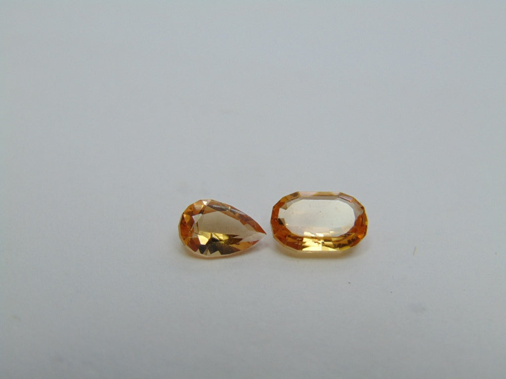 2.10ct Imperial Topaz 7x5mm 8x5mm