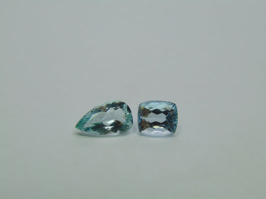 2.50ct Aquamarine 10x6mm 7x6mm