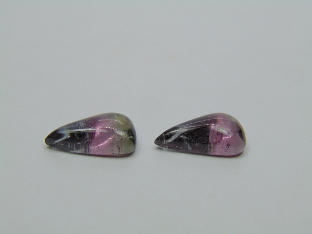 7.75ct Tourmaline Bicolor Pair 14x8mm