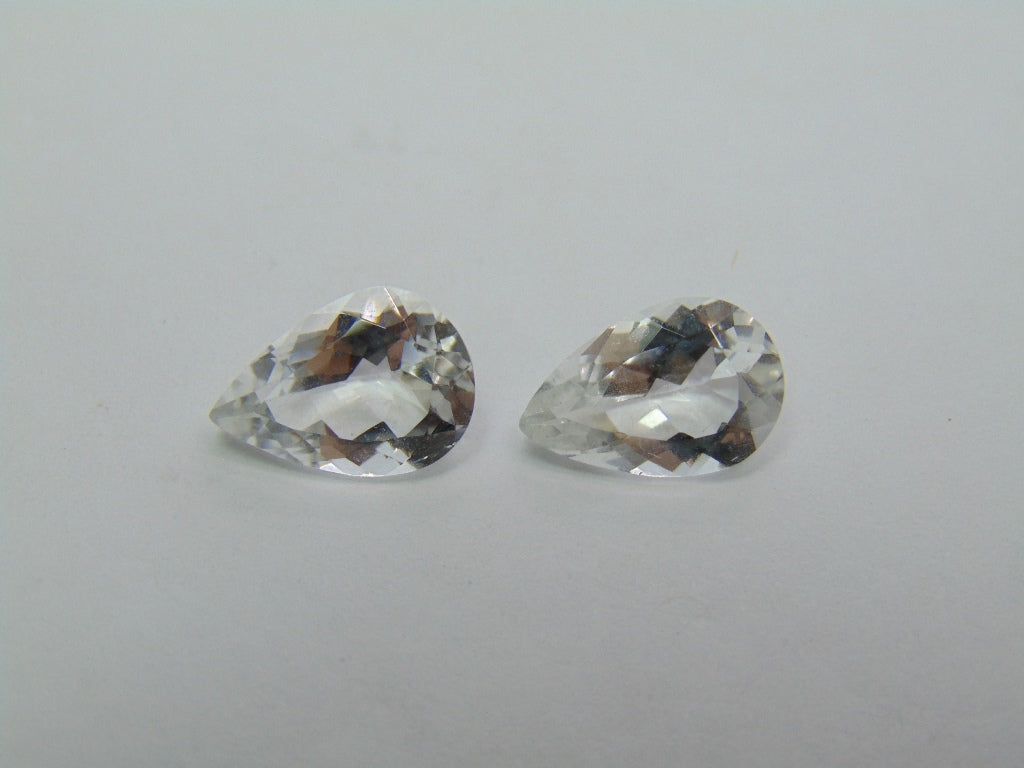 Par de topázio 8,15 ct 13x9mm