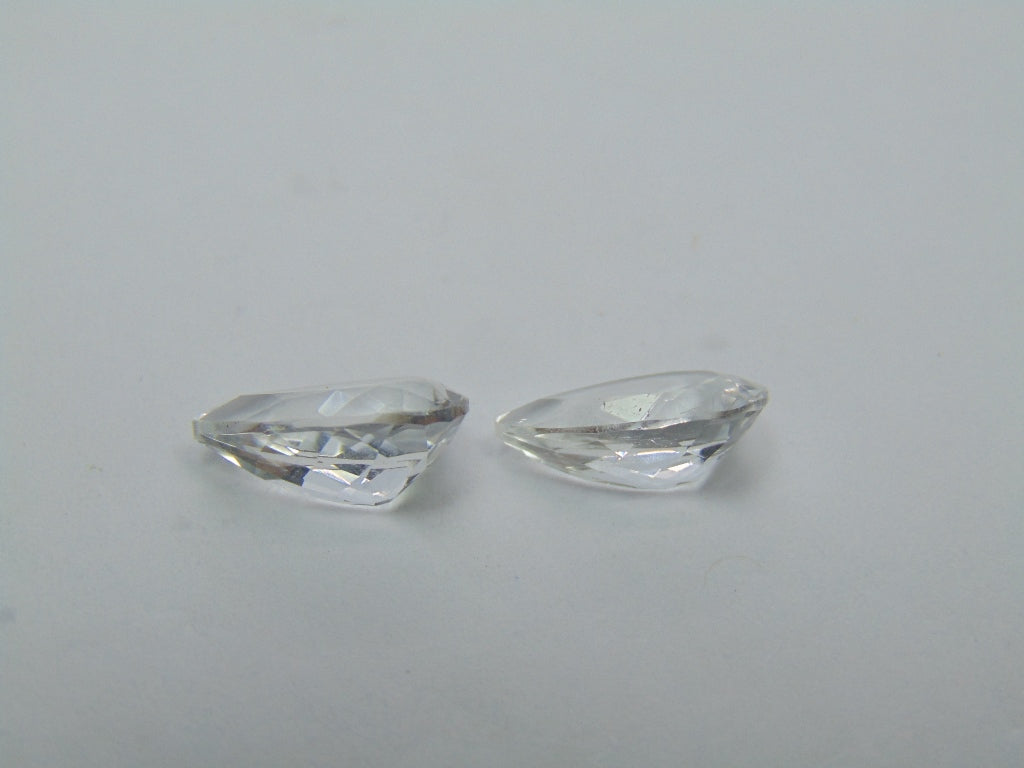 Par de topázio 8,15 ct 13x9mm