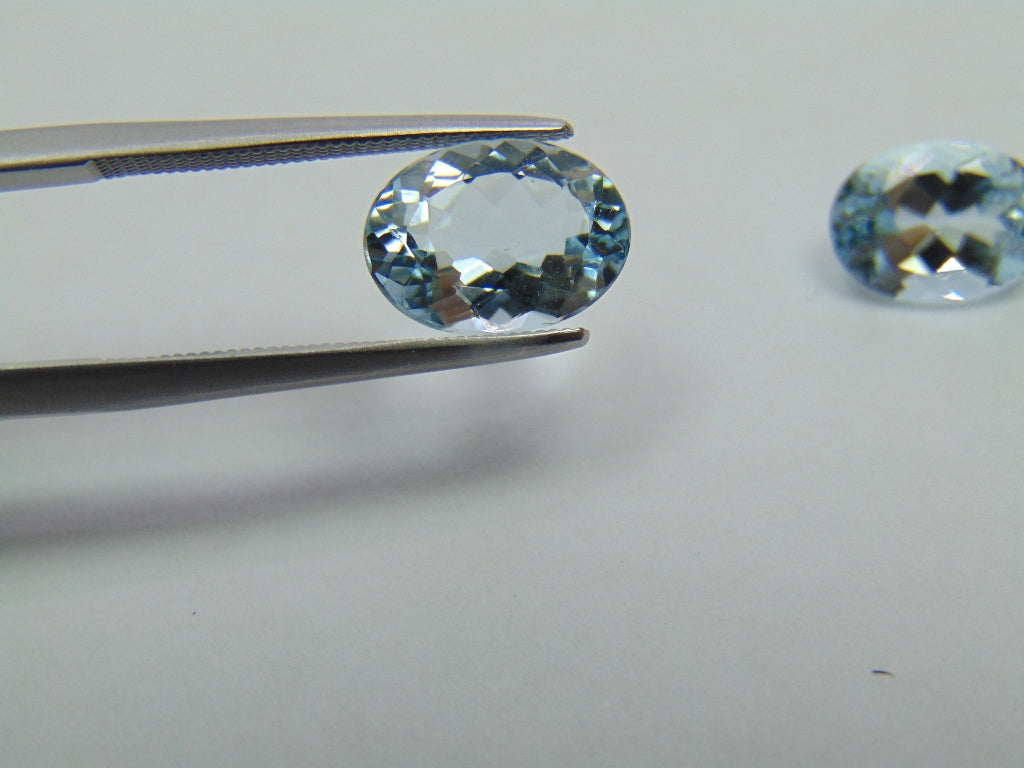 3.95ct Aquamarine 10x7mm 9x7mm