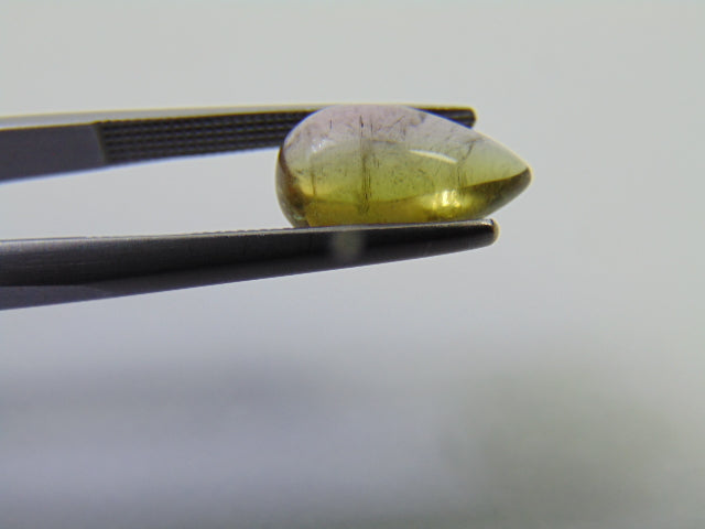 2.95ct Turmalina Bicolor Cabochão 12x7mm