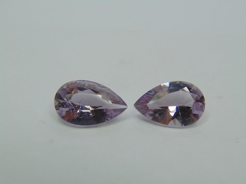 7.50ct Amethyst Rose France Pair 14x9mm