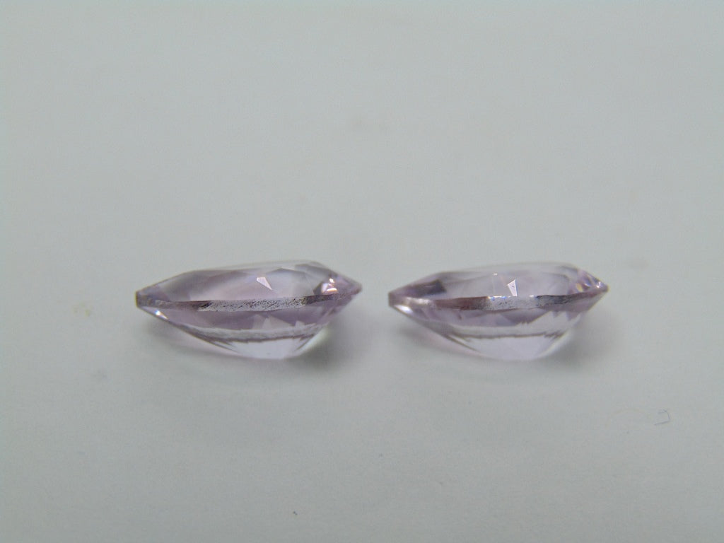 7.50ct Amethyst Rose France Pair 14x9mm