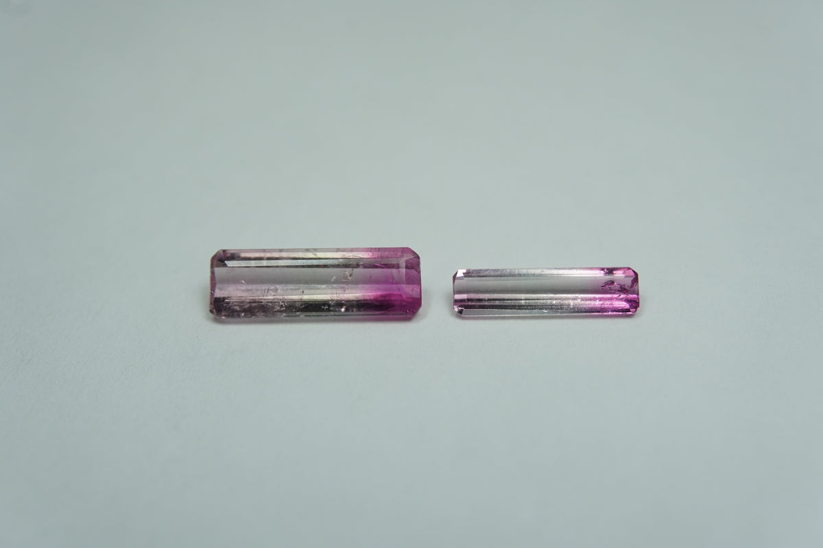1.53ct Turmalinas bicolores 12x4mm / 10x3mm