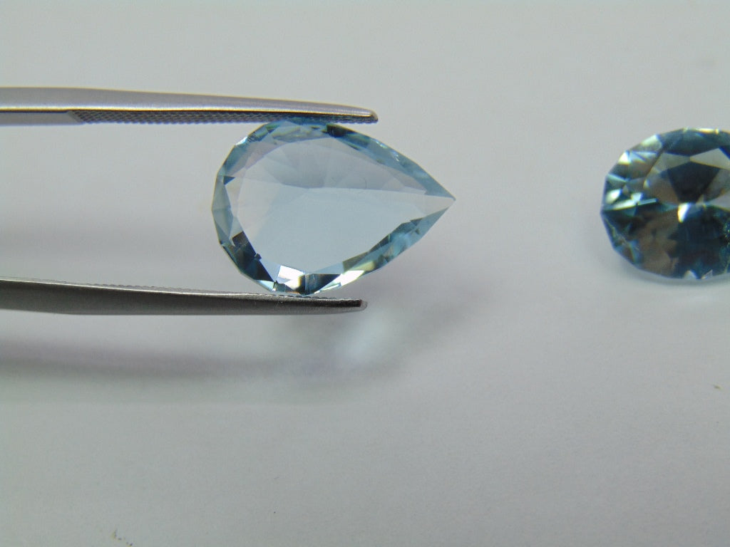 12.10ct Topaz Natural Color 15x11mm 12x10mm