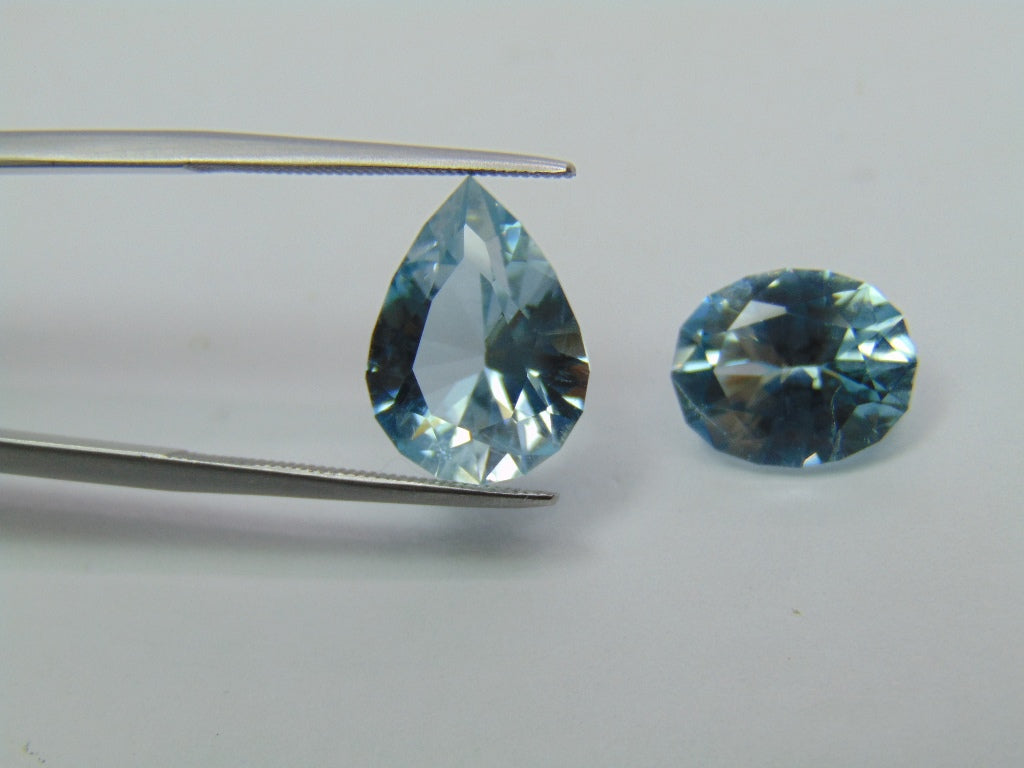 12.10ct Topaz Natural Color 15x11mm 12x10mm