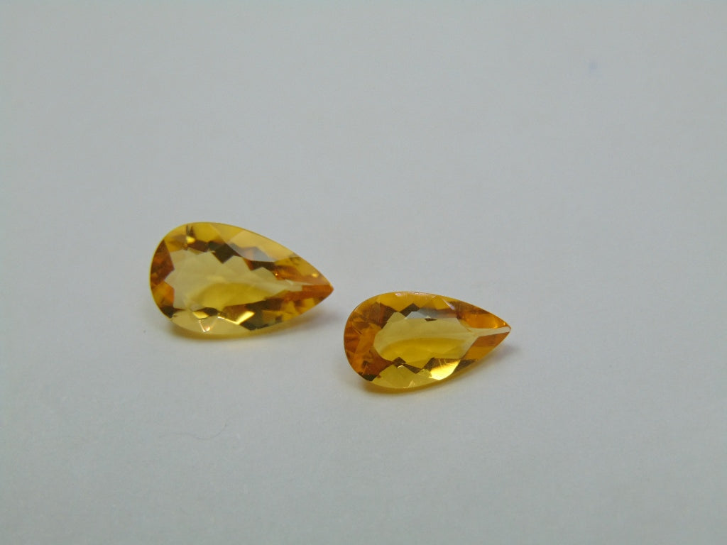 2.50ct Fire Opal 12x7mm 11x6mm