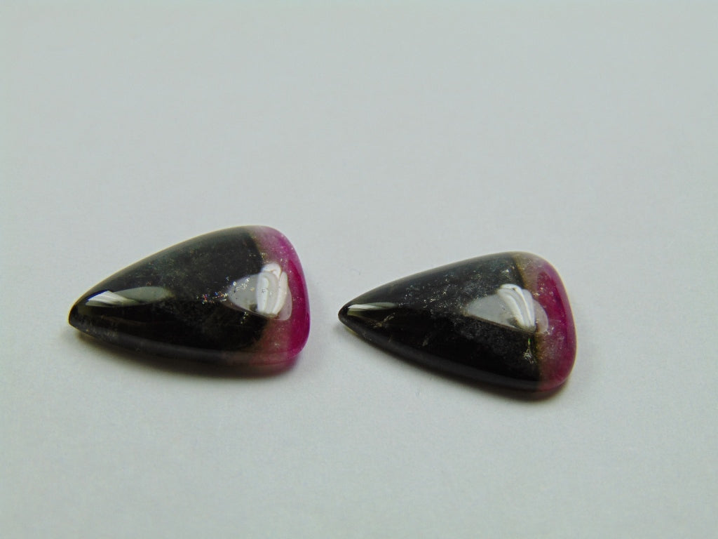 14.80ct Turmalina Bicolor Cabochão 17x12mm