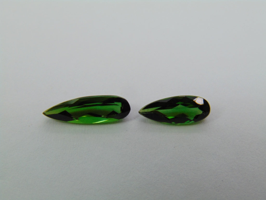 2.08ct Tourmaline 12x4mm 10x4mm