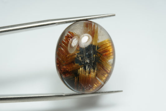 20.65ct Rutilo cabochão 21x17mm