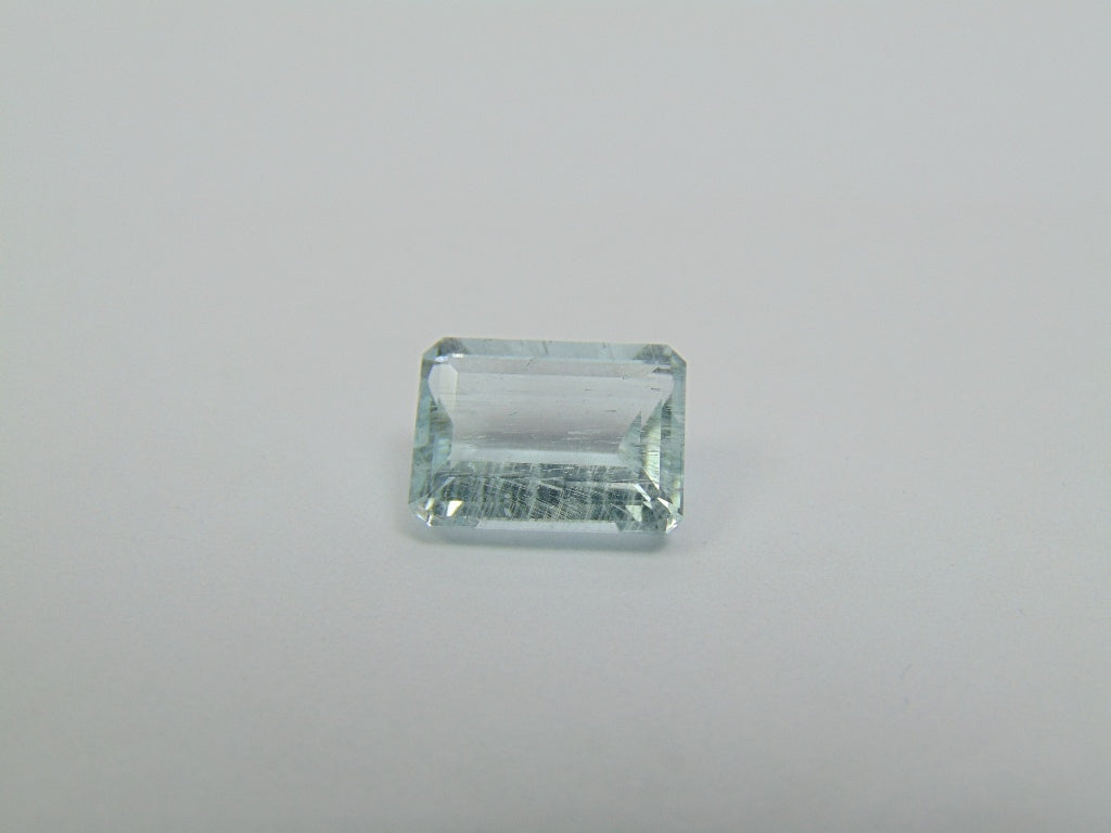 Água-marinha 6,35 ct com agulha 13x10mm