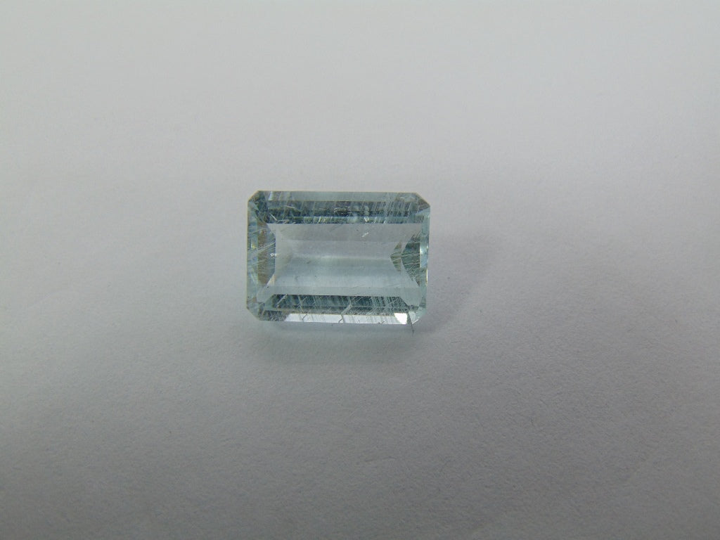 Água-marinha 6,35 ct com agulha 13x10mm