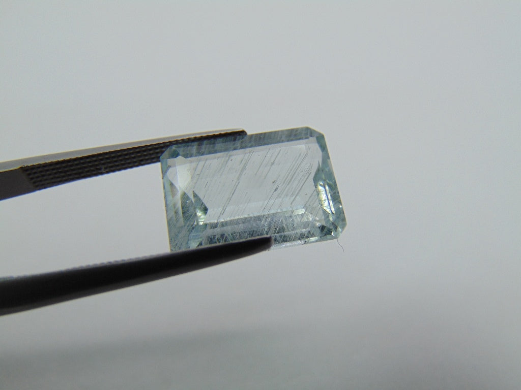 6.35ct Aquamarine With Needle 13x10mm