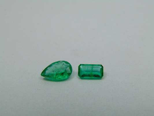 1.23ct Esmeralda 8x5mm 7x3mm