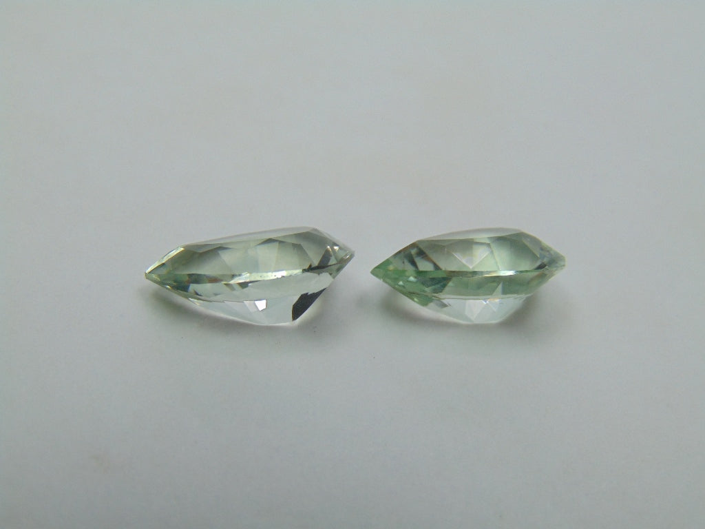 9.20ct Prasiolite Pair 15x10mm