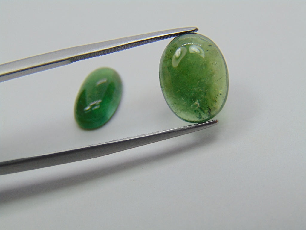 7.75ct Tourmaline Cabochon 13x7mm 13x10mm