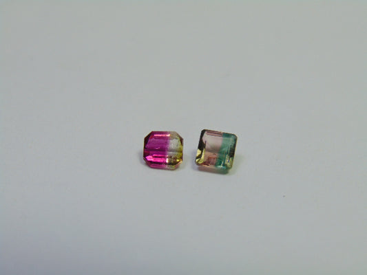 0.90ct Tourmaline Bicolor 4mm 4.5x4mm