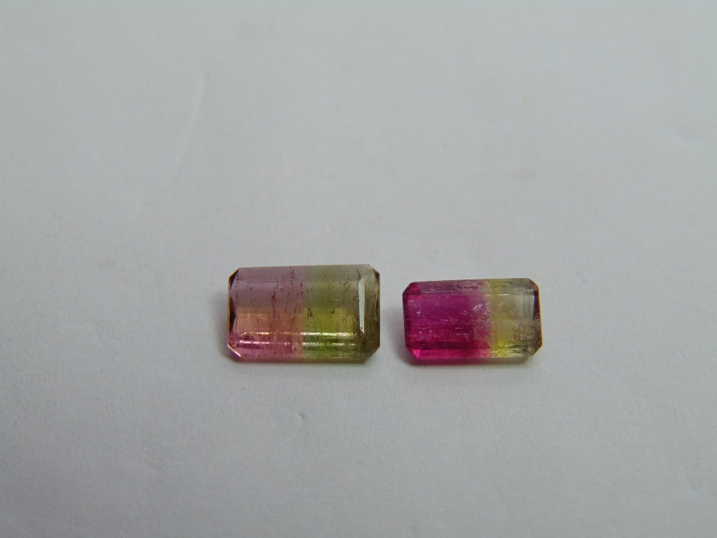 2.25ct Turmalina Bicolor 9x6mm 8x5mm