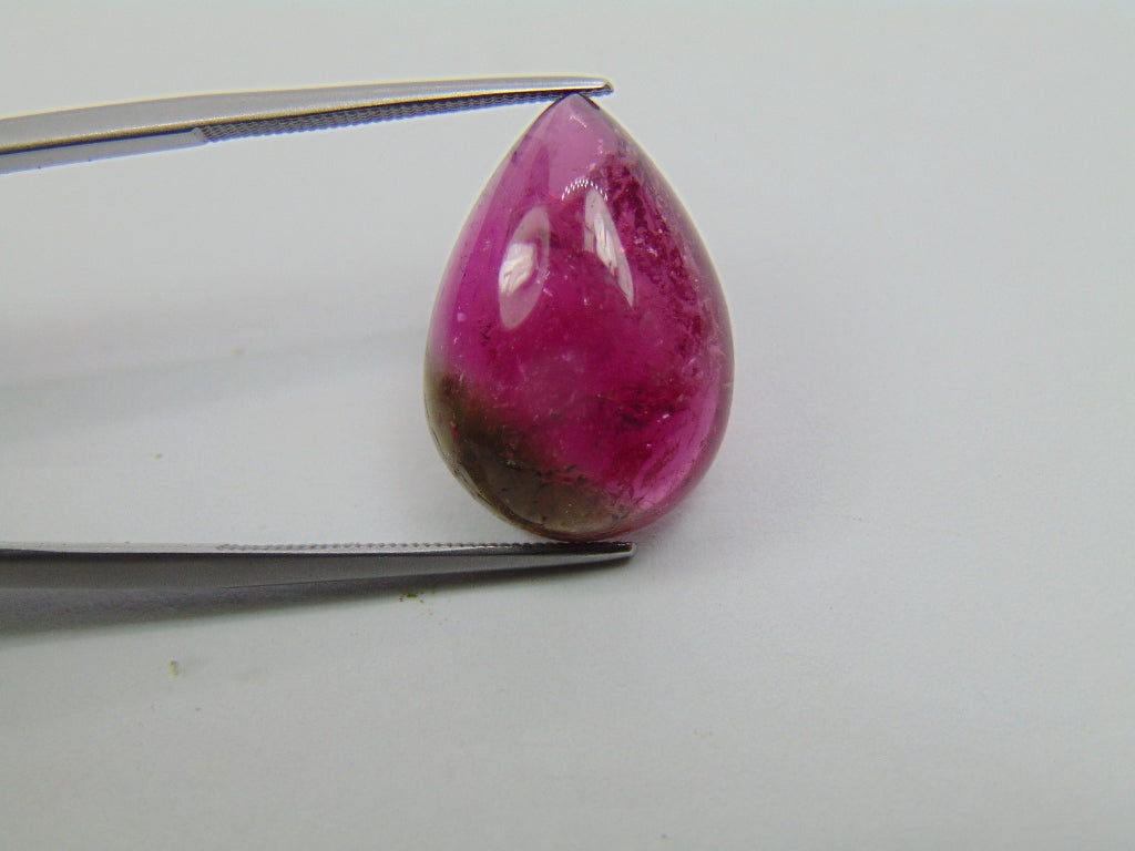 Cabochão Turmalina Bicolor 14,55ct 20x14mm