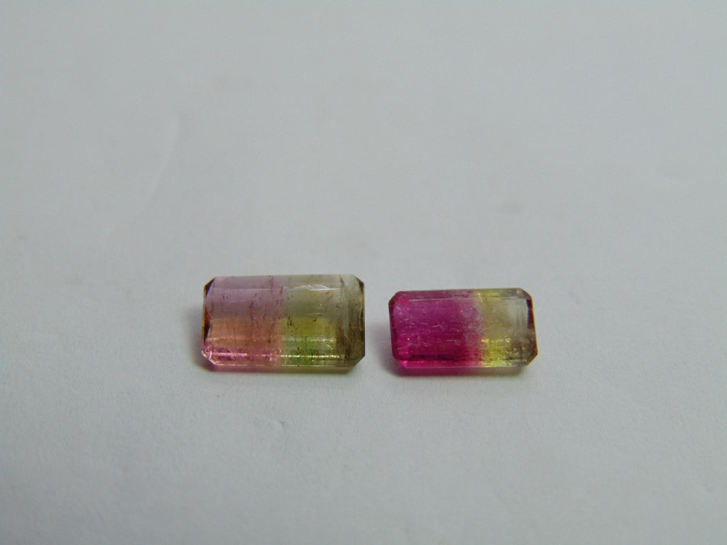 2.25ct Turmalina Bicolor 9x6mm 8x5mm