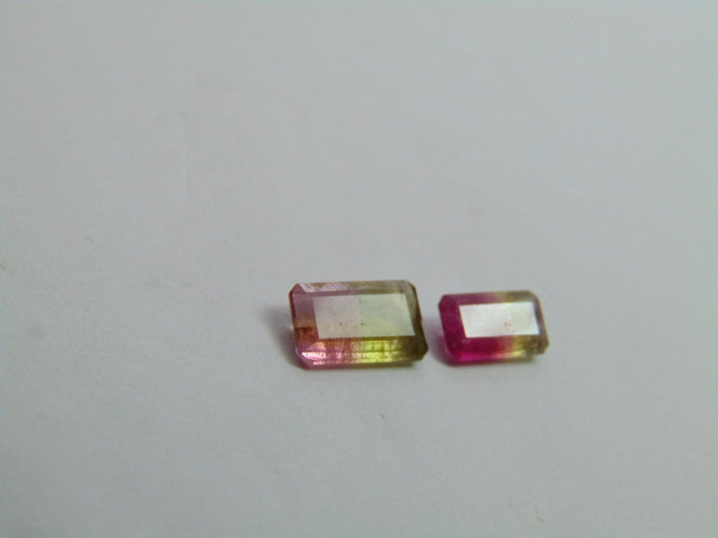 2.25ct Turmalina Bicolor 9x6mm 8x5mm